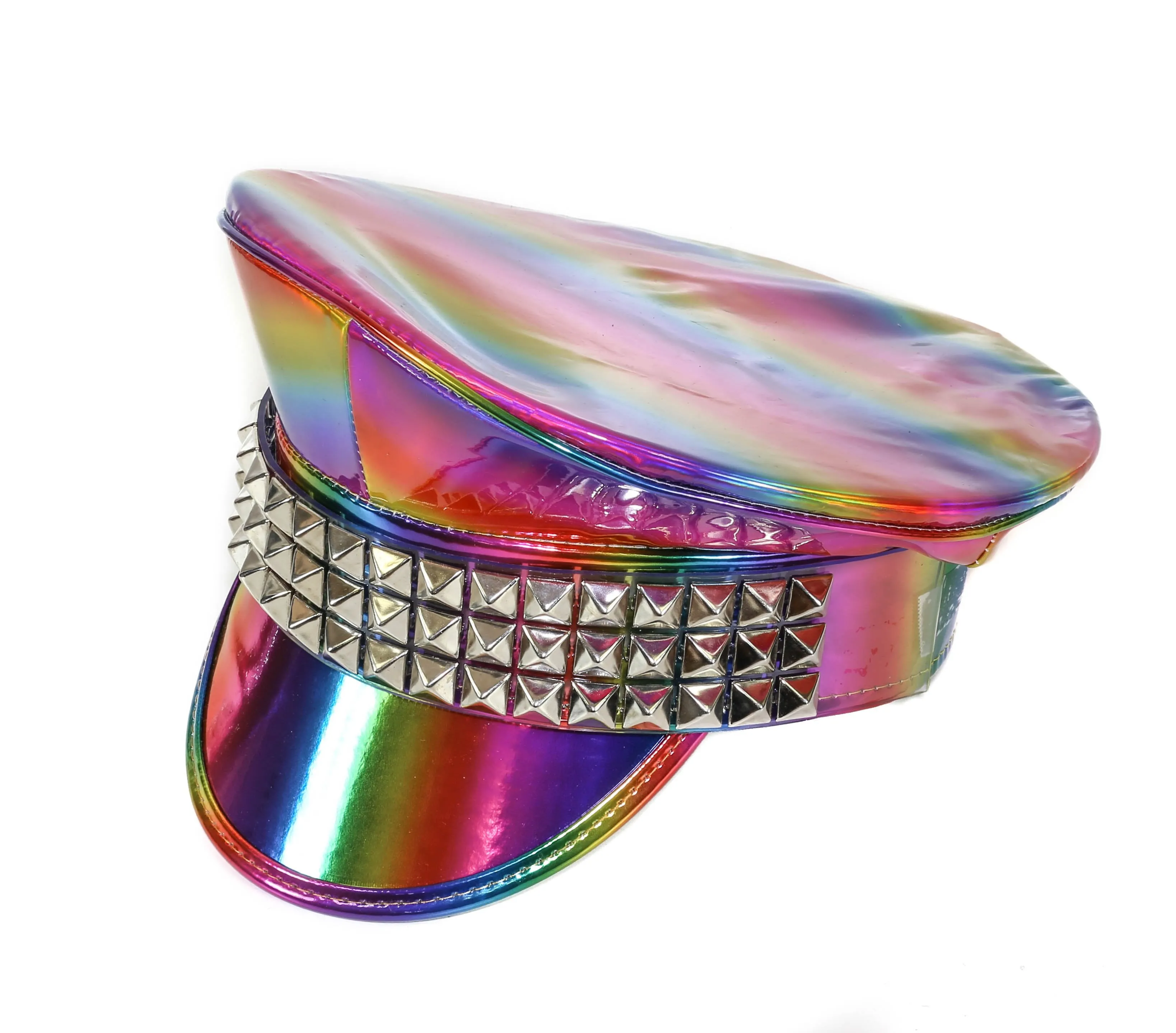 3 Row Pyramid Rainbow Captain Hat