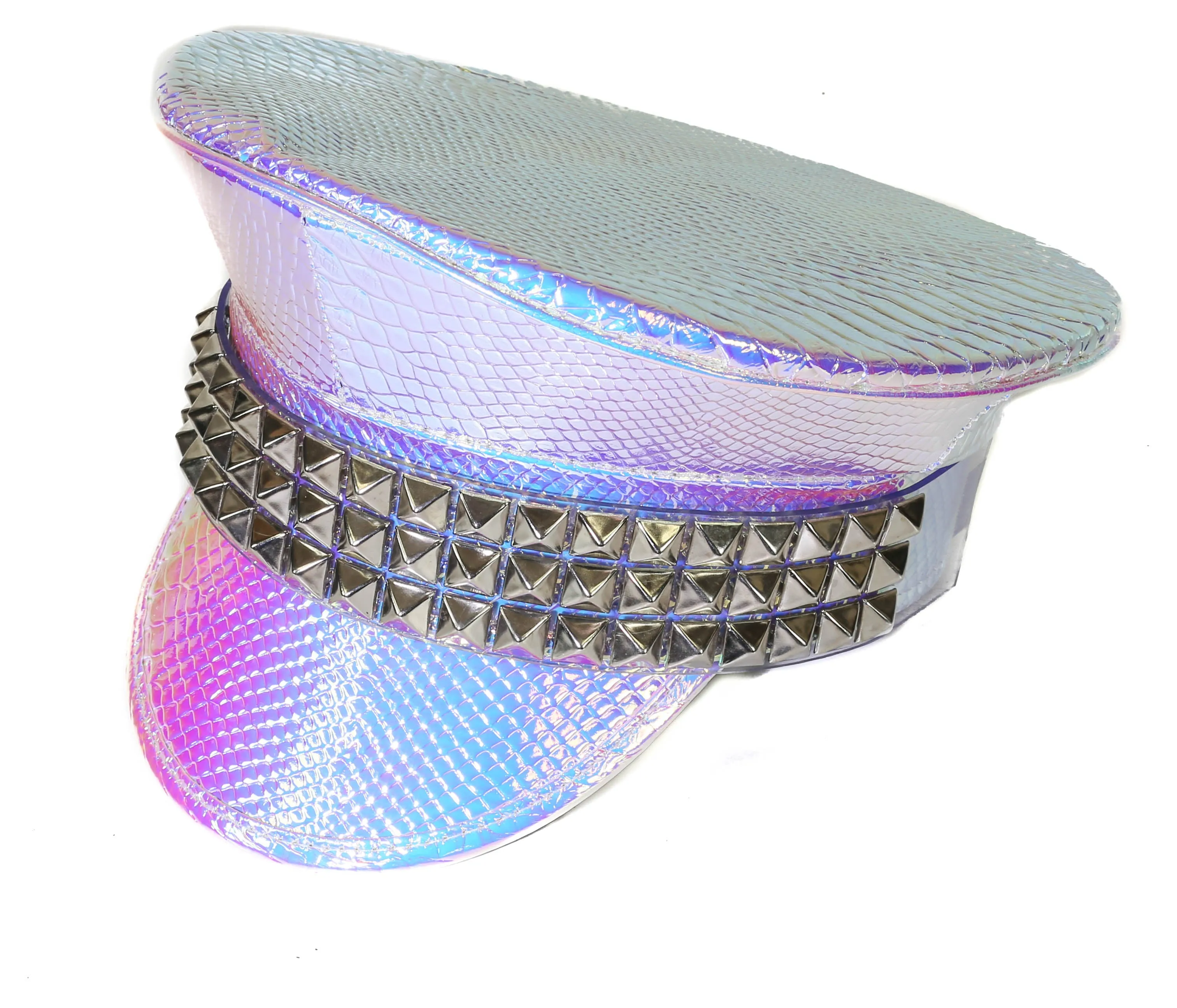 3 Row Pyramid Rainbow Captain Hat
