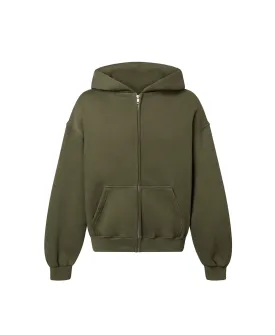 450 GSM 'Army Olive' Zipper
