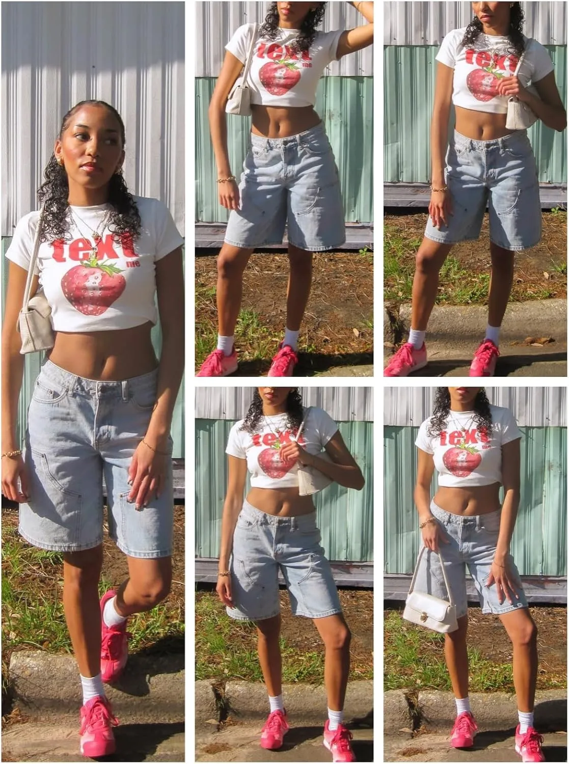 Alyweatry Y2k Loose Denim Bermuda Shorts for Women Low Rise Wide Leg Knee Length Oversized Fit Summer Jeans Shorts