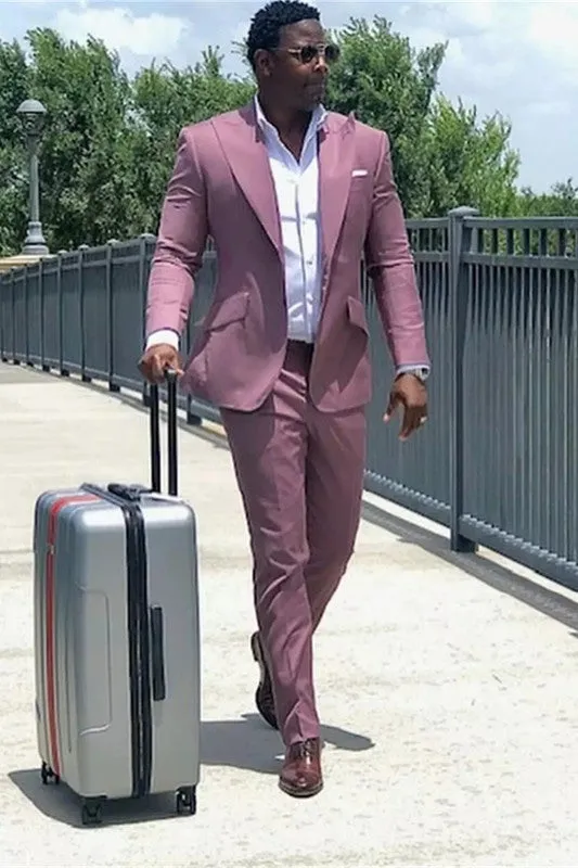 Amazing Slim Fit Peaked Lapel Newest Men Suits Online