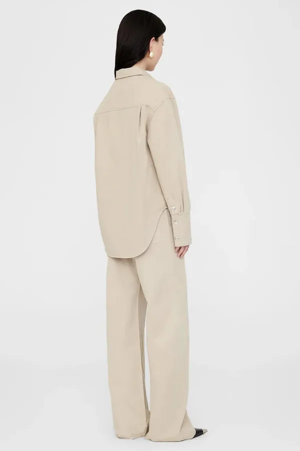 Anine Bing | Dante Shirt - Oatmeal