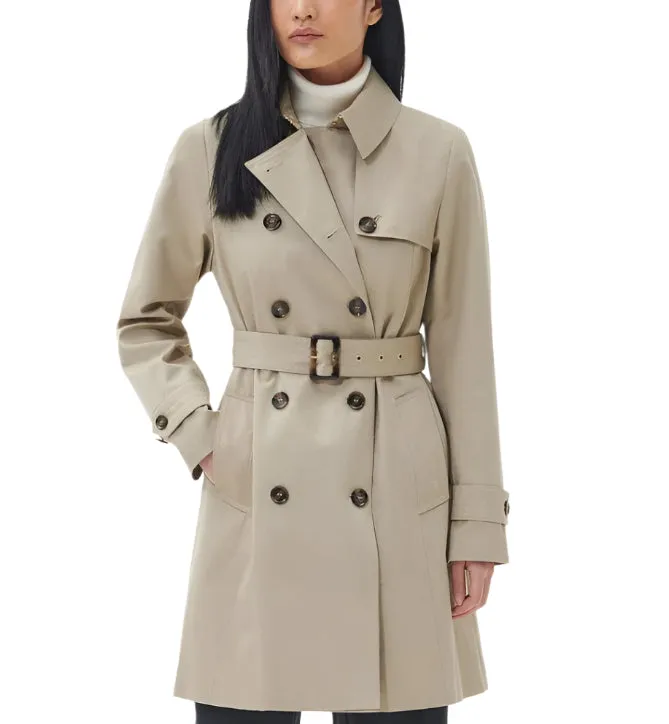 Barbour Women's Short Greta Showerproof Trench Coat