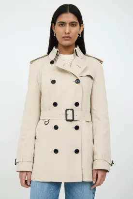 Beige Short Trench Coat