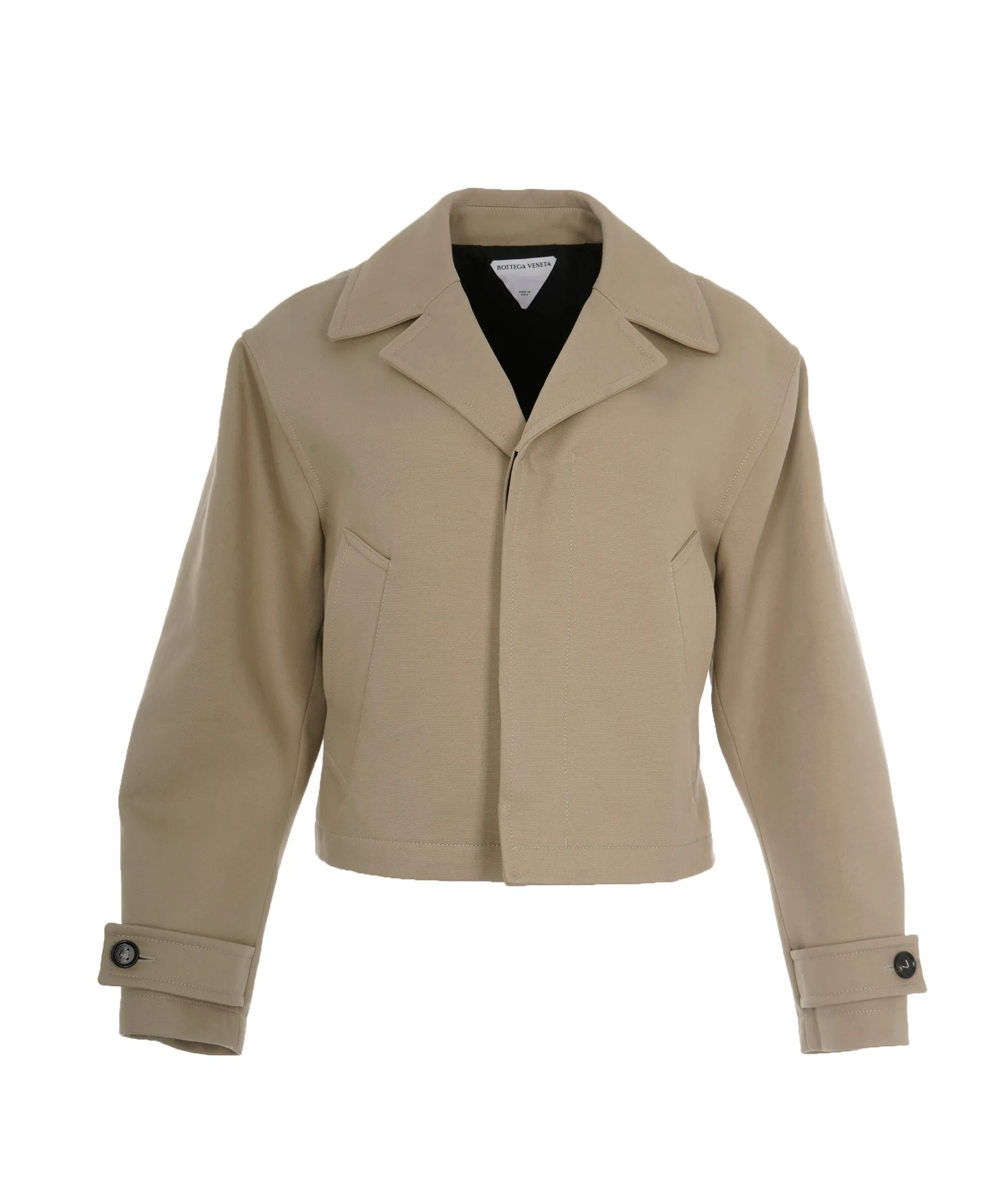 Bottega Veneta Beige Cotton Twill Short Trench Coat BNWT UKL1469