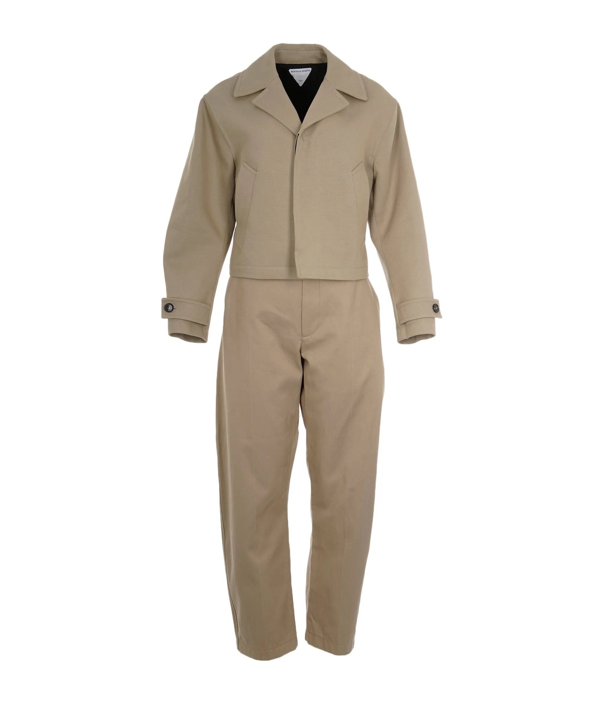 Bottega Veneta Beige Cotton Twill Short Trench Coat BNWT UKL1469