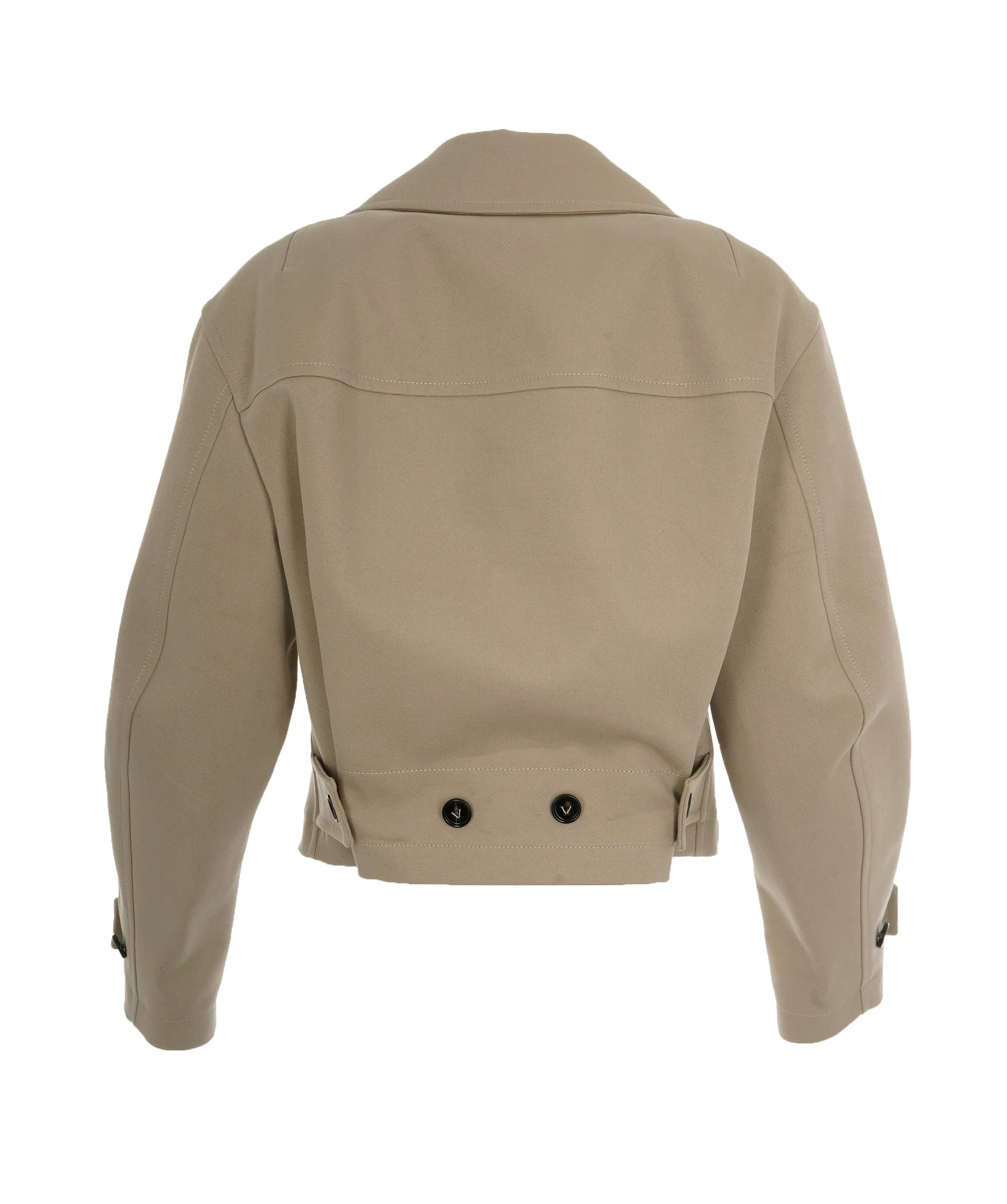 Bottega Veneta Beige Cotton Twill Short Trench Coat BNWT UKL1469