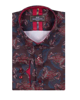Brown Scorpion Print Shirt
