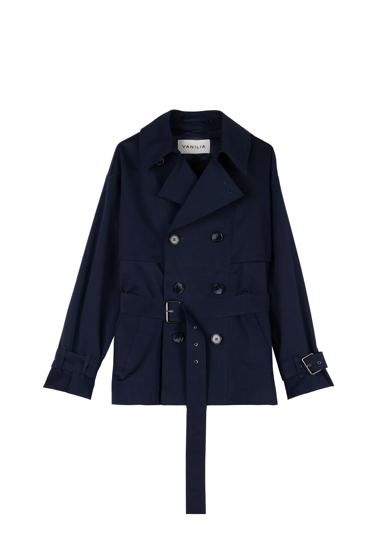 Buitenjas Short wide trench coat