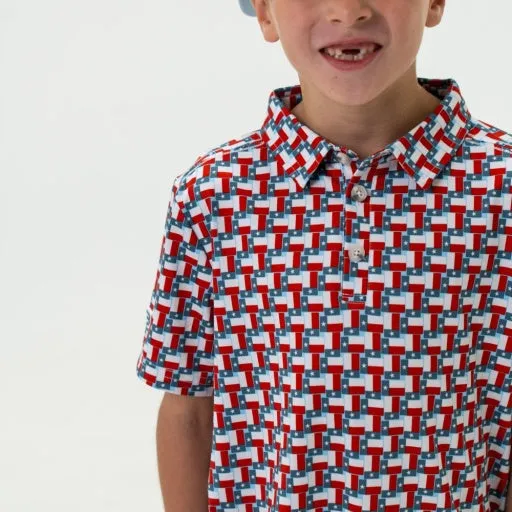 Burlebo Youth Polo | Texas Flags
