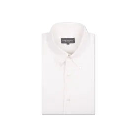 Button Down Collar Shirt in Cream Flannel