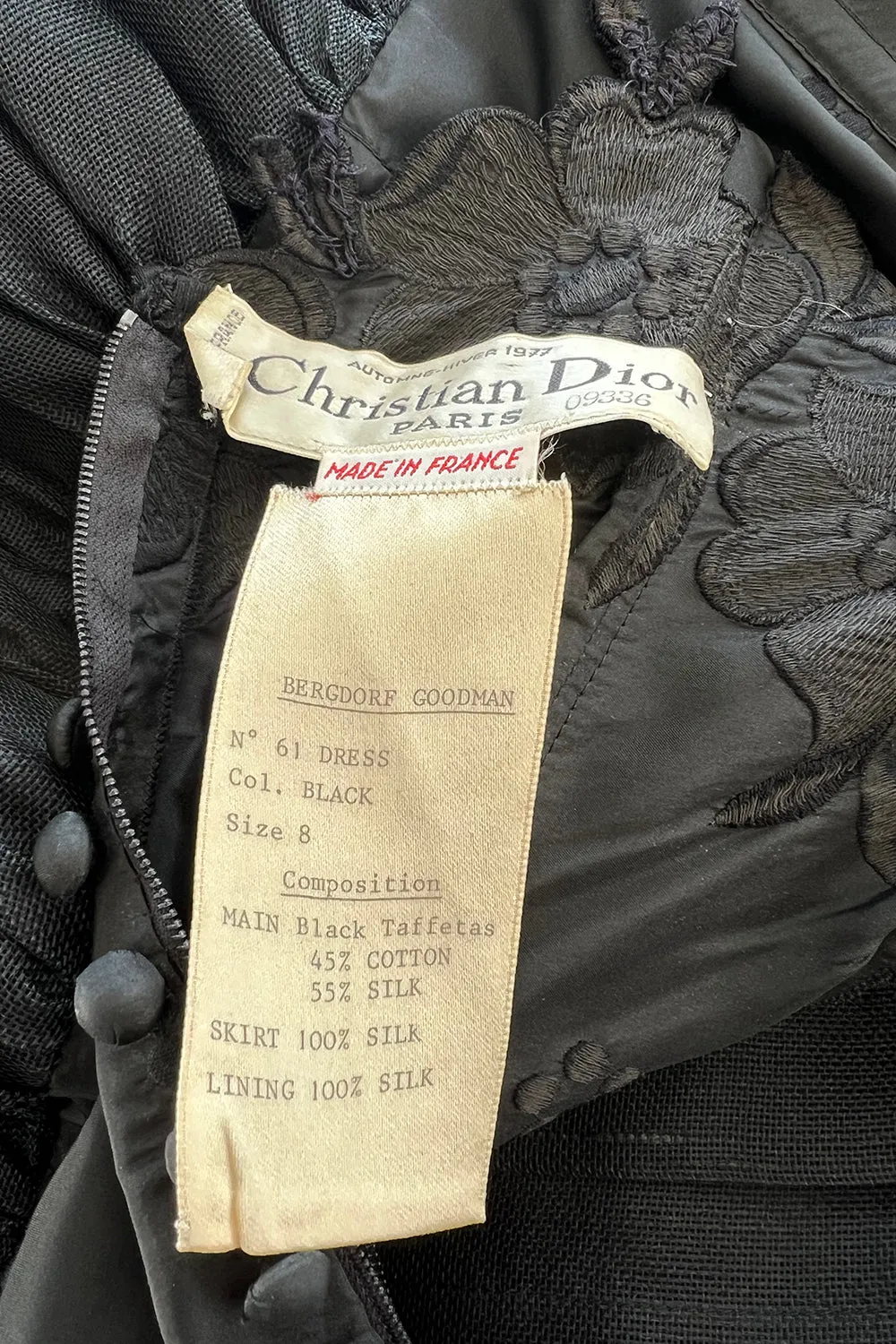 Christian Dior by Marc Bohan Fall 1977 Haute Couture - 12" W
