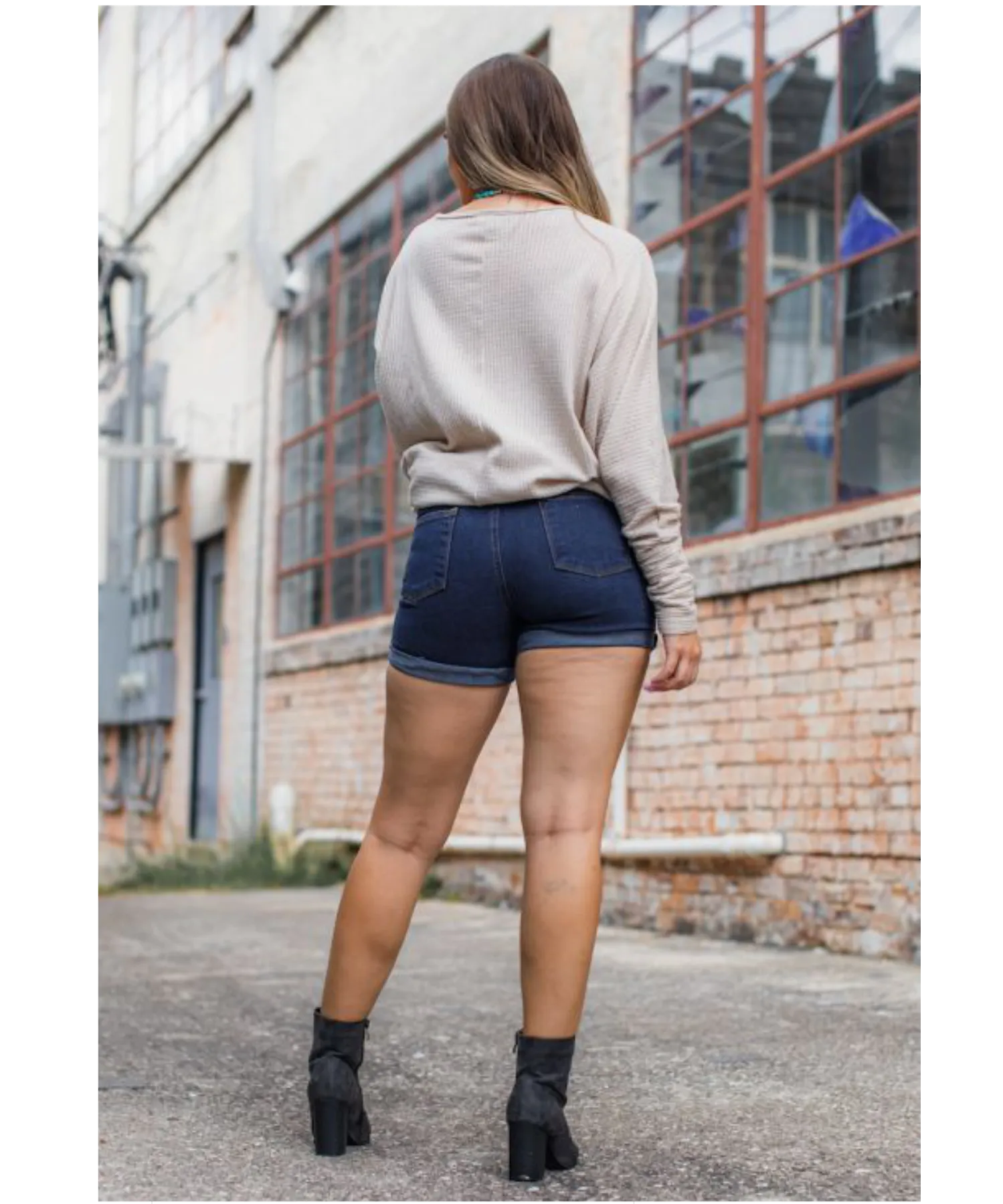 Dark Wash Denim Shorts