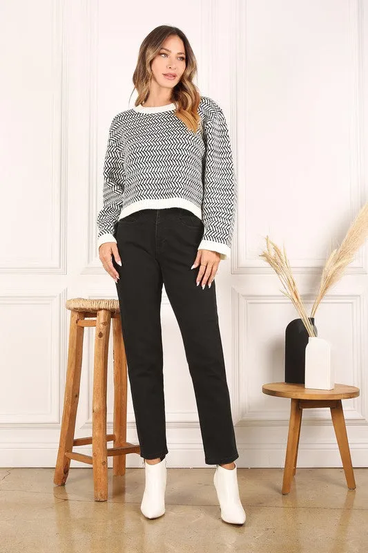 Debut Herringbone Sweater