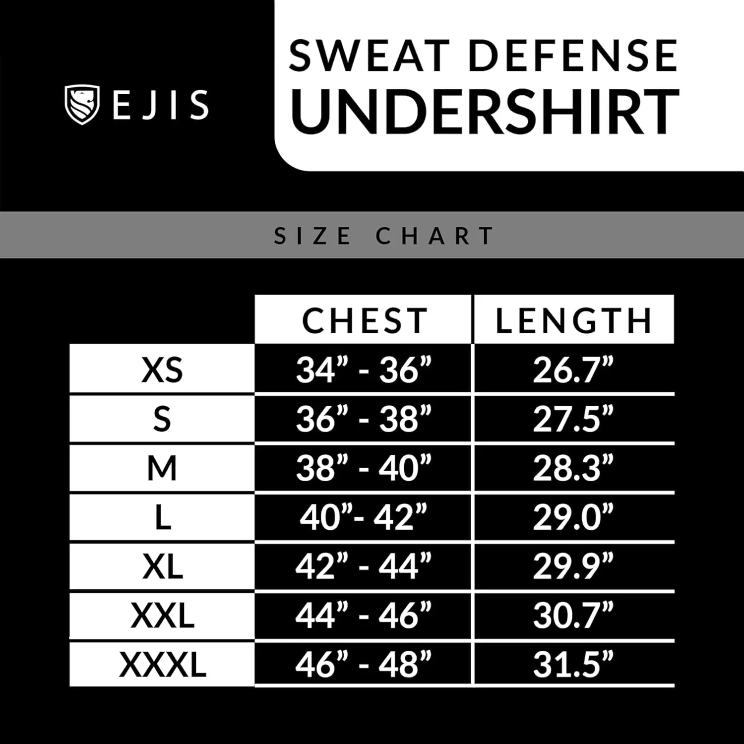 Ejis Sweatproof Undershirt Mens Modal Crew w Sweat Pads, Silver Treated to Fight Embarrassing Odor, Aluminum Free Alternative