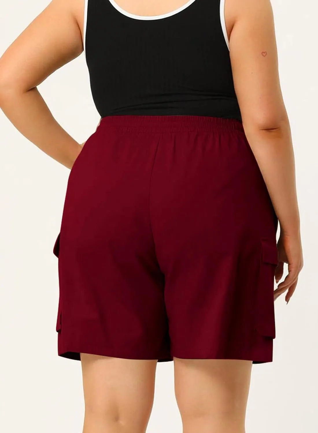 Eytino Womens Plus Size Hiking Cargo Shorts Lightweight Active Athletic Shorts Running Summer Shorts with Pockets(1X-5X)