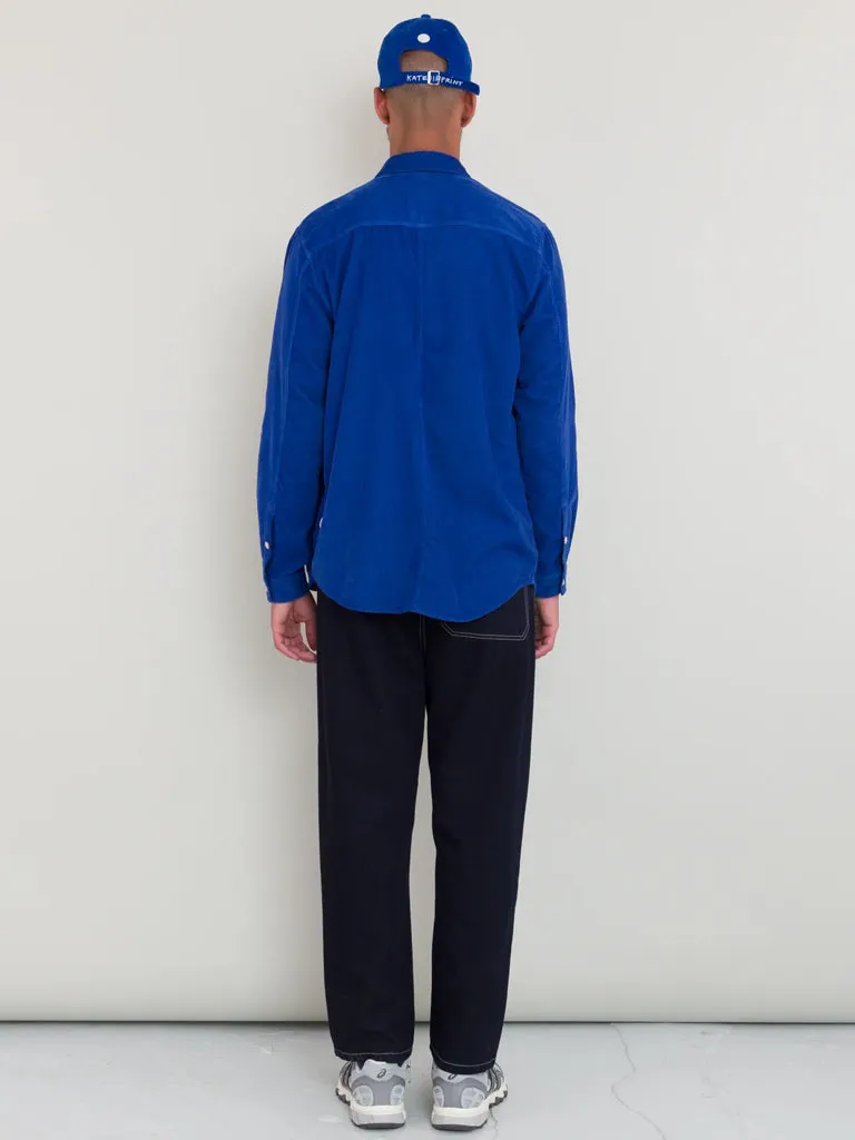 Folk Direction Babycord Shirt in Bright Blue