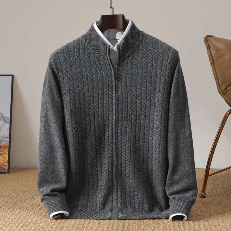 Franco Bianchi Jacquard Wool Cardigan