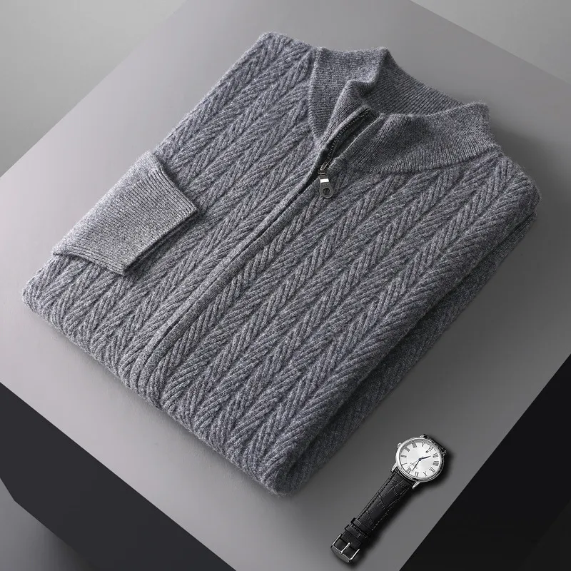Franco Bianchi Jacquard Wool Cardigan