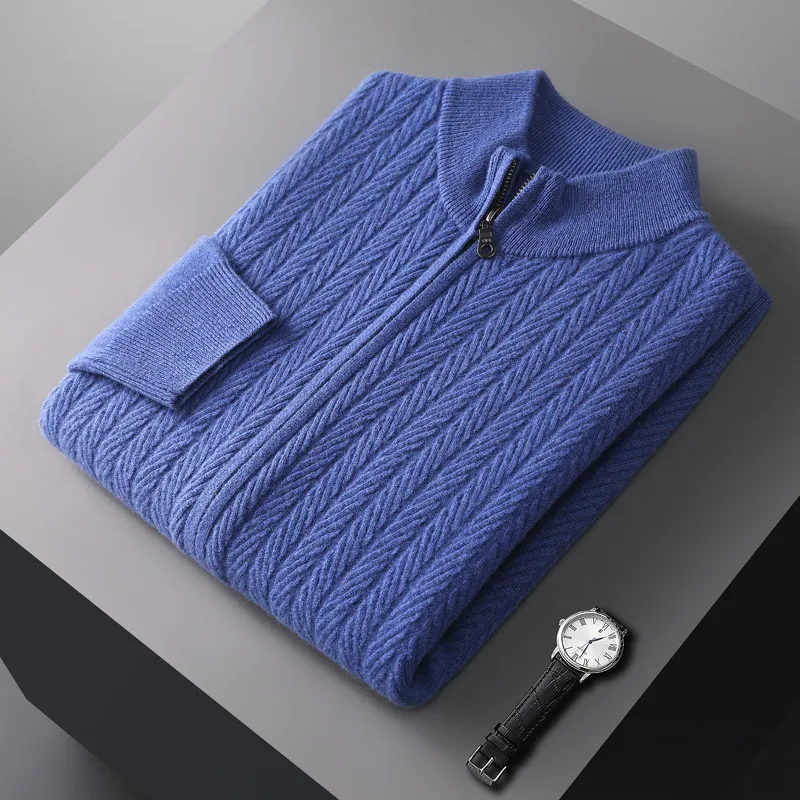 Franco Bianchi Jacquard Wool Cardigan