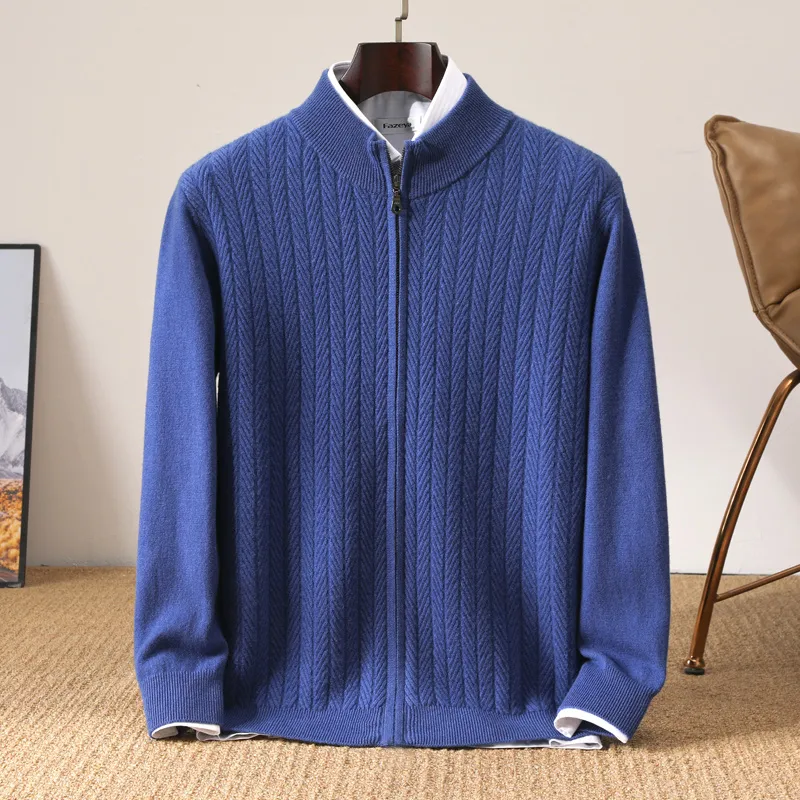 Franco Bianchi Jacquard Wool Cardigan