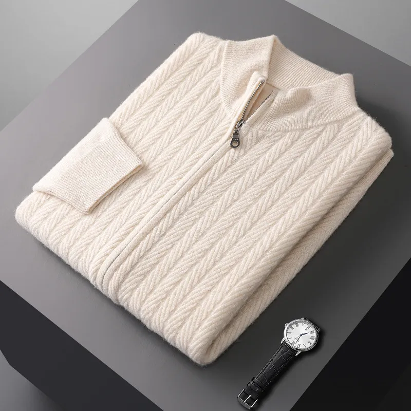 Franco Bianchi Jacquard Wool Cardigan