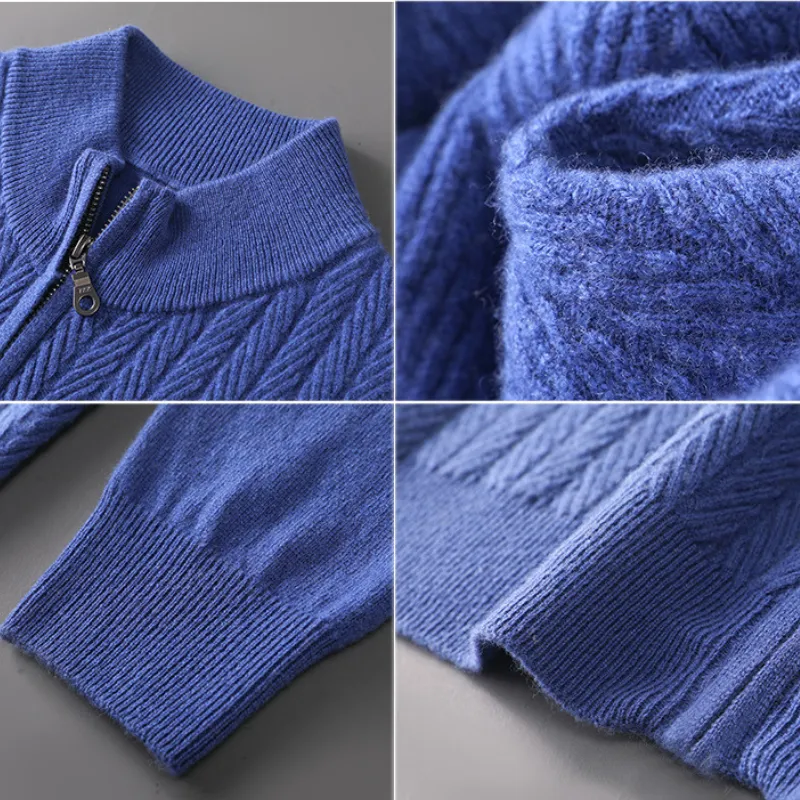 Franco Bianchi Jacquard Wool Cardigan