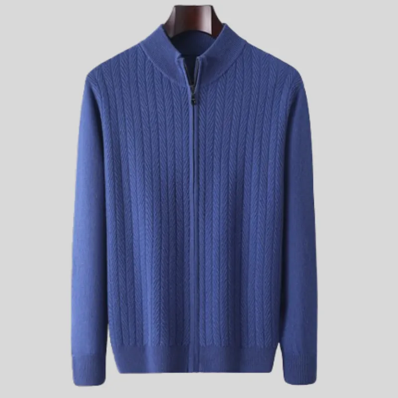 Franco Bianchi Jacquard Wool Cardigan