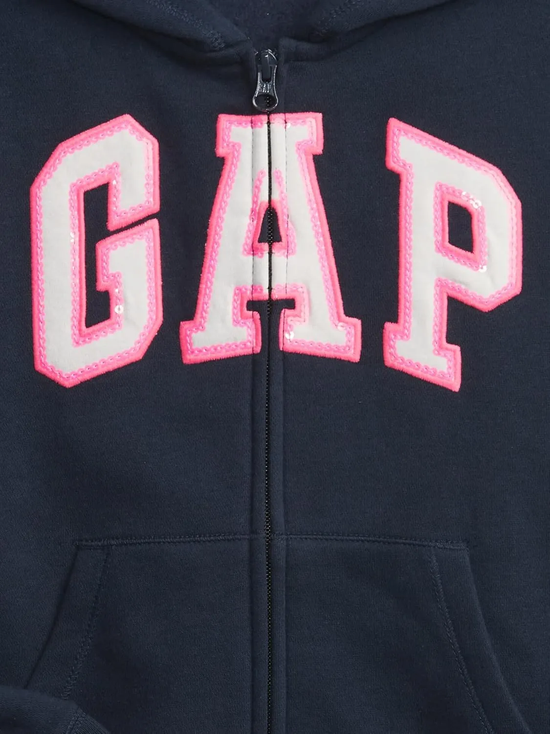 GAP Girls' Logo Hoodie Hooded Full Zip Sweatshirt