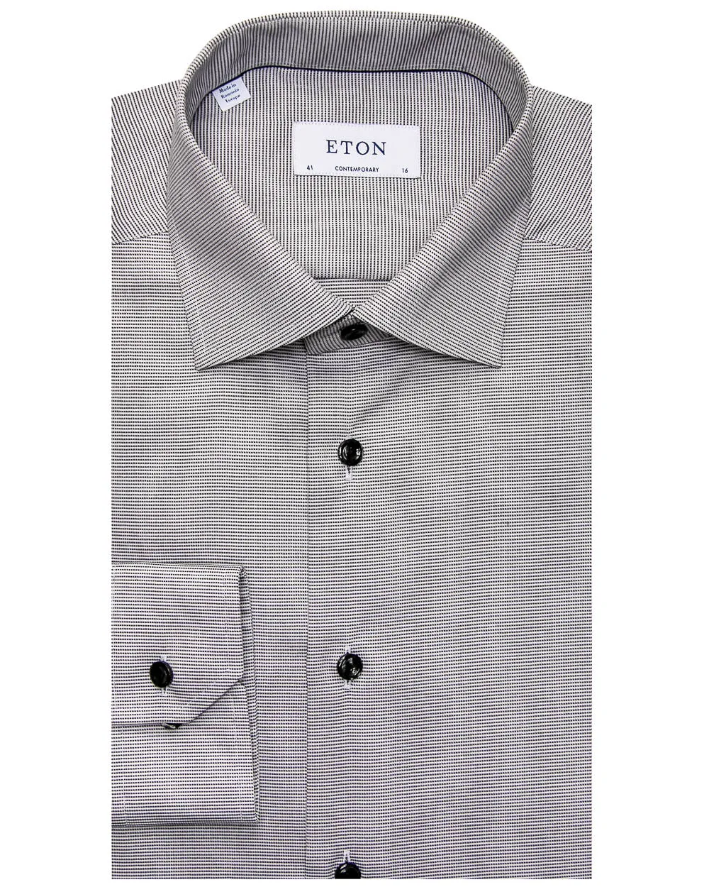 Grey Micro Geometric Dress Shirt
