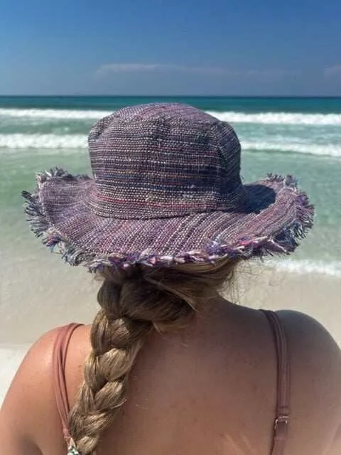 Hemp Sun Hat - The Amelia Stripe