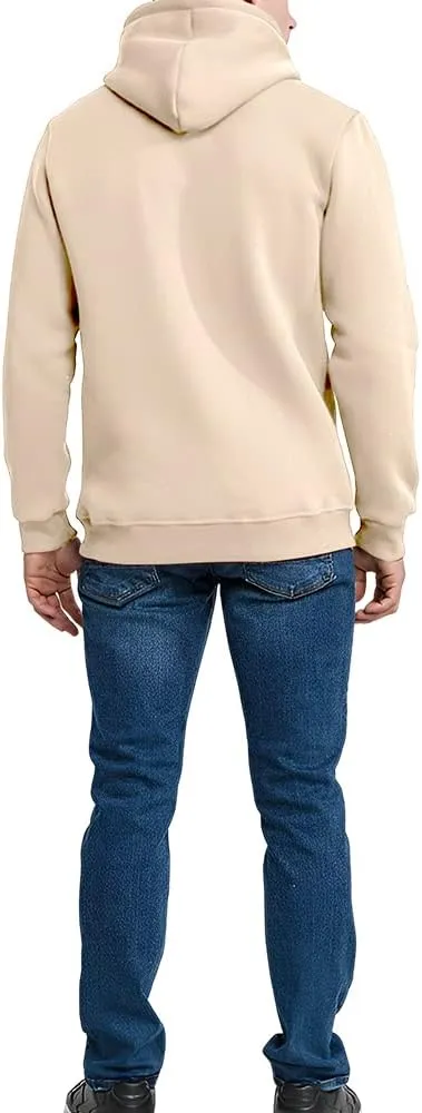 JIHUILAI Mens hoodie Fleece Hoodie Men Cotton-Blend Hooded Sweatshirt Solid Color Drawstring Hooded (S-3XL)