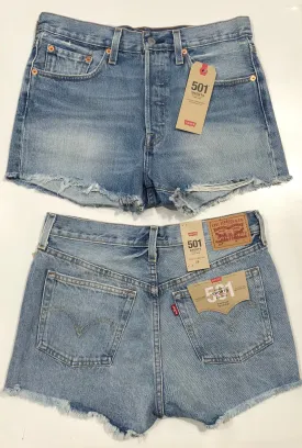 Levis 501 Women's High Rise Shorts Button Fly