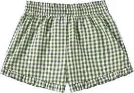 MakeMeChic Women's Elastic Waisted Plaid Shorts Lounge Pajama Shorts