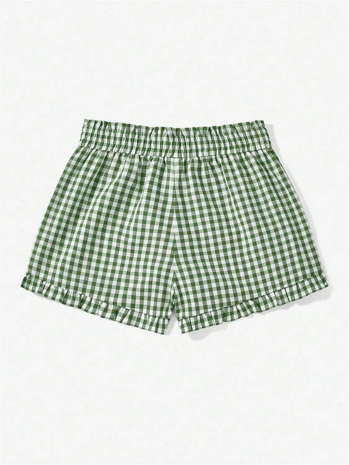 MakeMeChic Women's Elastic Waisted Plaid Shorts Lounge Pajama Shorts