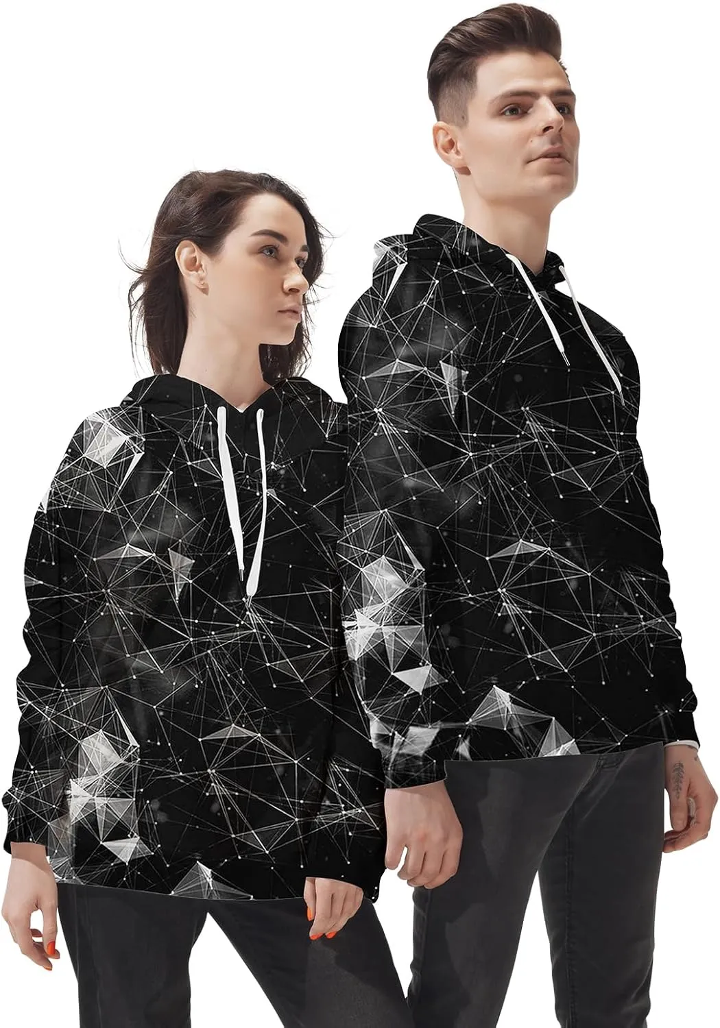 Men 3D Print Pullover Hoodies - Teen Women Graphic Sweatshirt