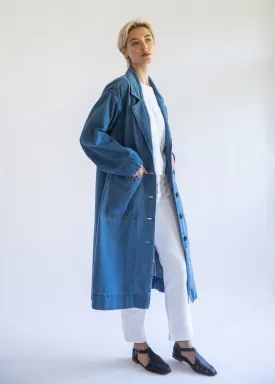 Natalie Denim Work Jacket in Medium Indigo