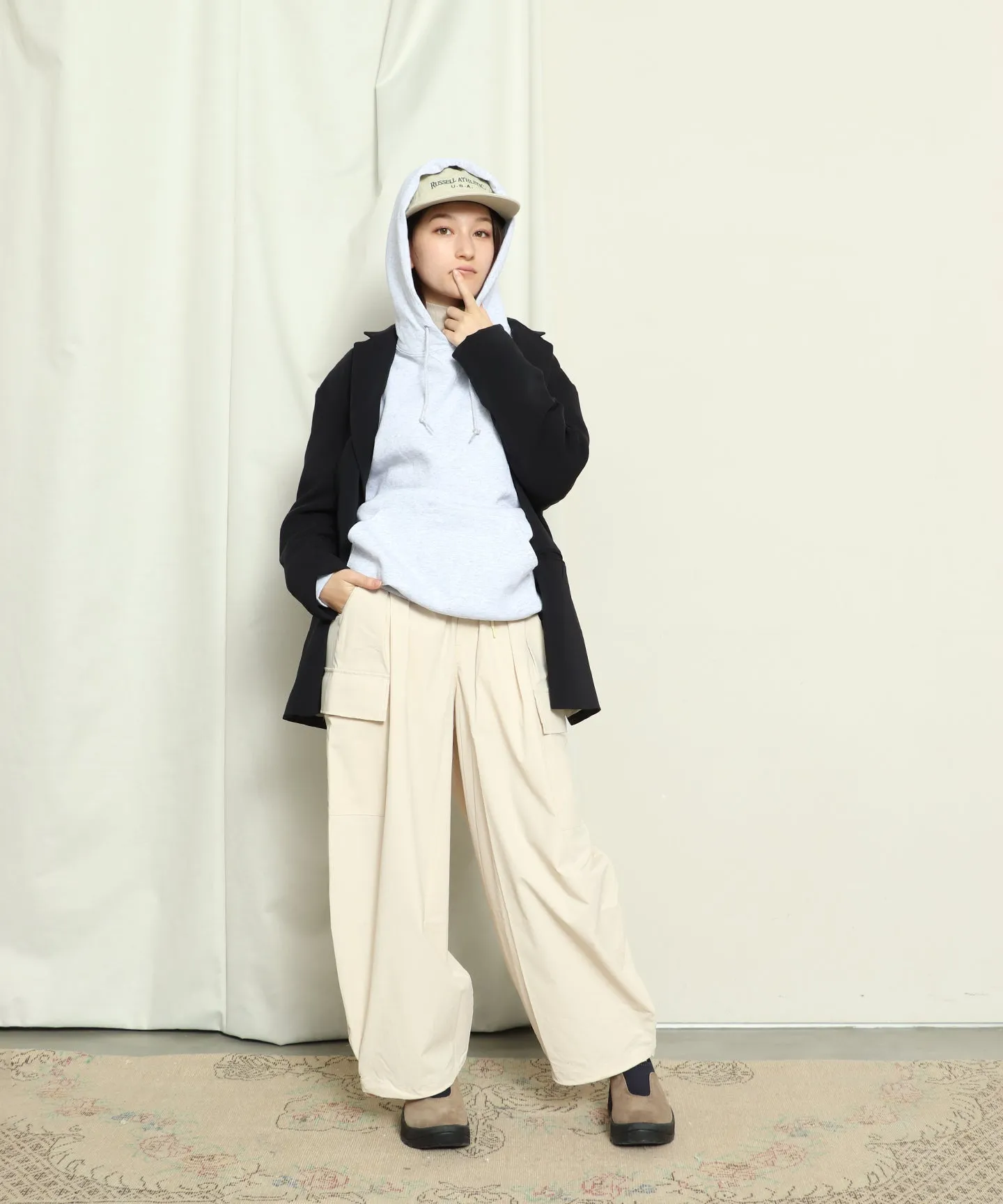NYLON TOWN SUITS' Rip stop  Stretch Nylon Baloon Cargo Pants＜RC-24053＞