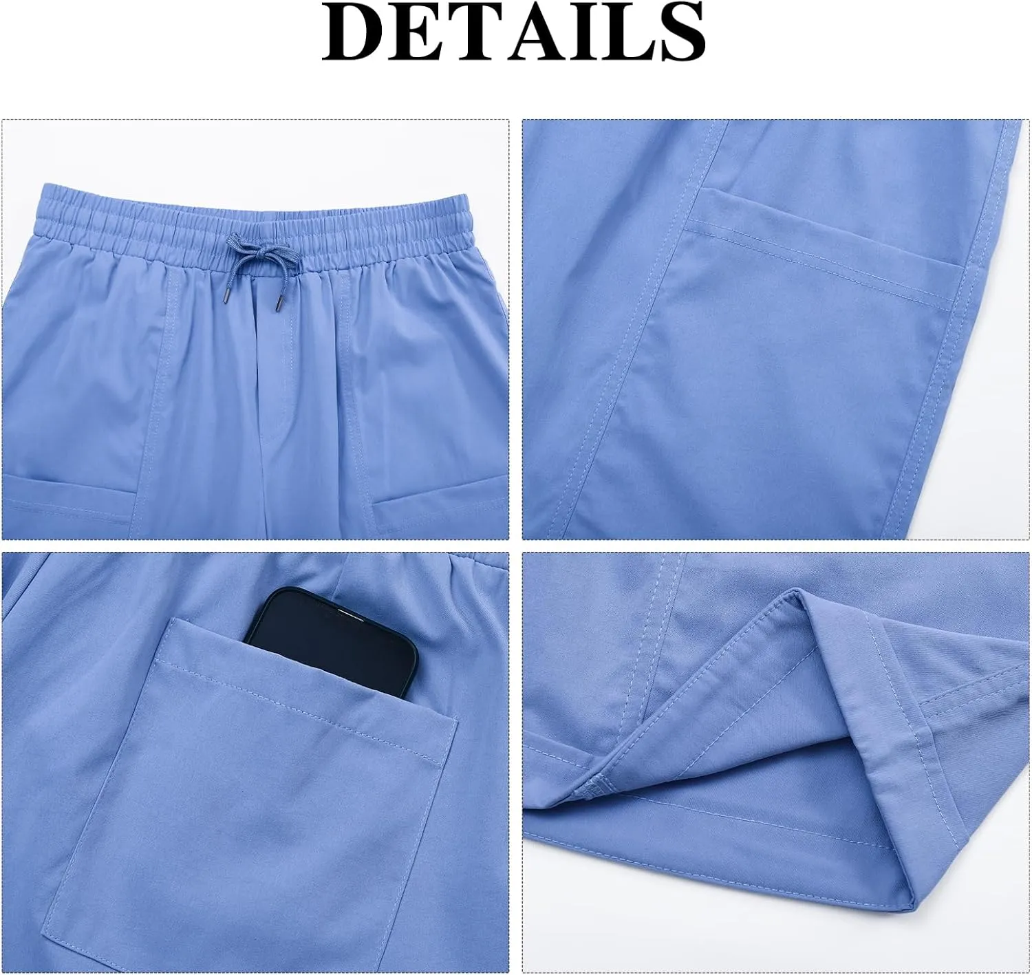 Oymyakon Women's Casual Cotton Shorts Summer Drawstring Elastic Waist Beach Shorts Comfy Pull On Shorts with Pockets