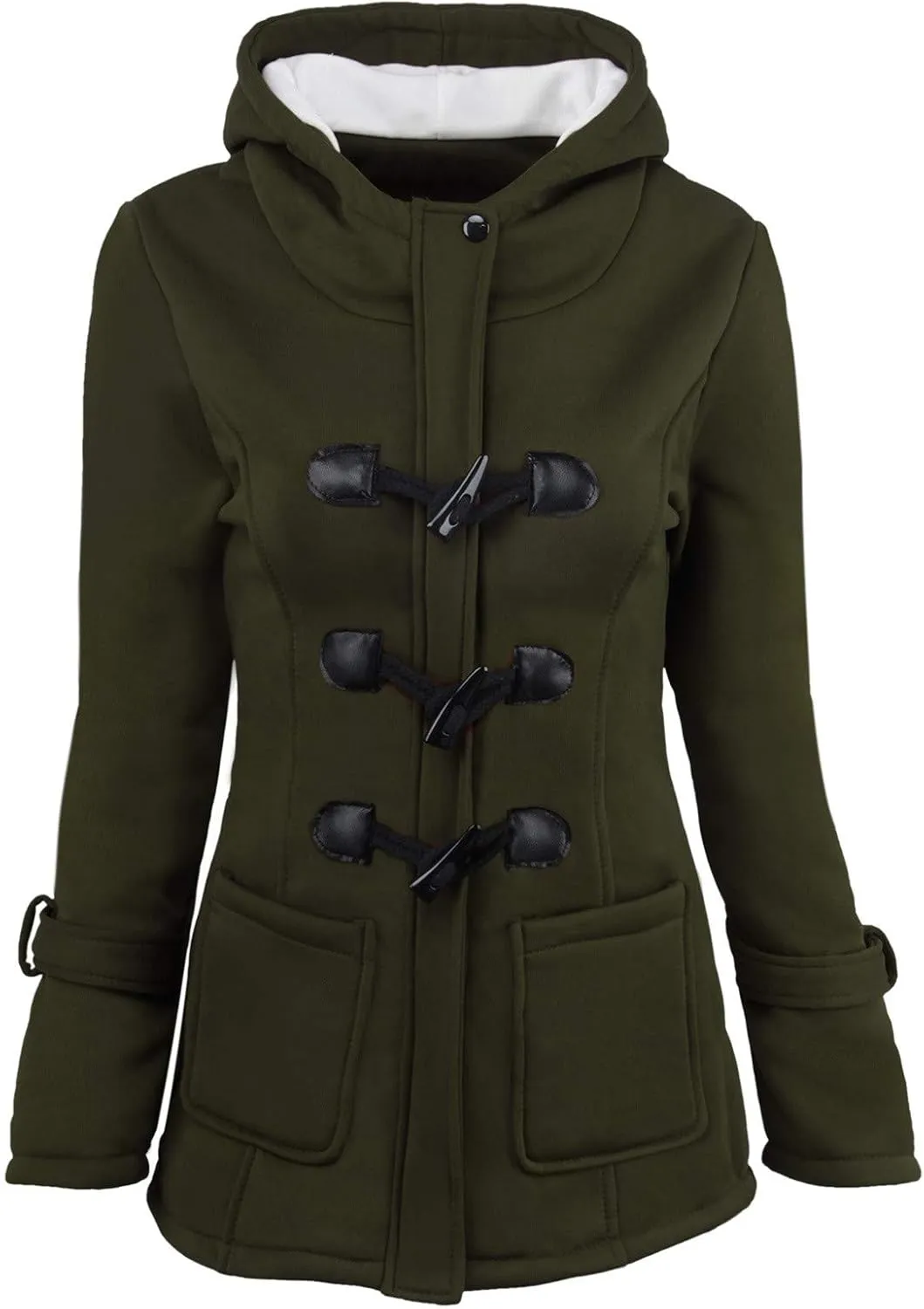 PeQAQ Women 2023 Winter Coat Plus Size Thicken Warm Wool Blend Windbreaker Jackets Fashion Fleece Lined Trench Coat Overcoats