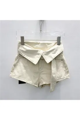 PM0189 High Rise Denim Shorts