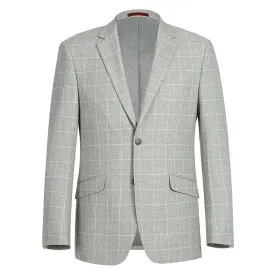 Slim Fit Gray Check Blazer