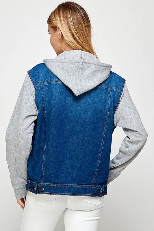 Start Again Hooded Jean Jacket