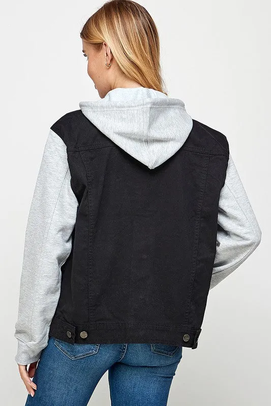 Start Again Hooded Jean Jacket