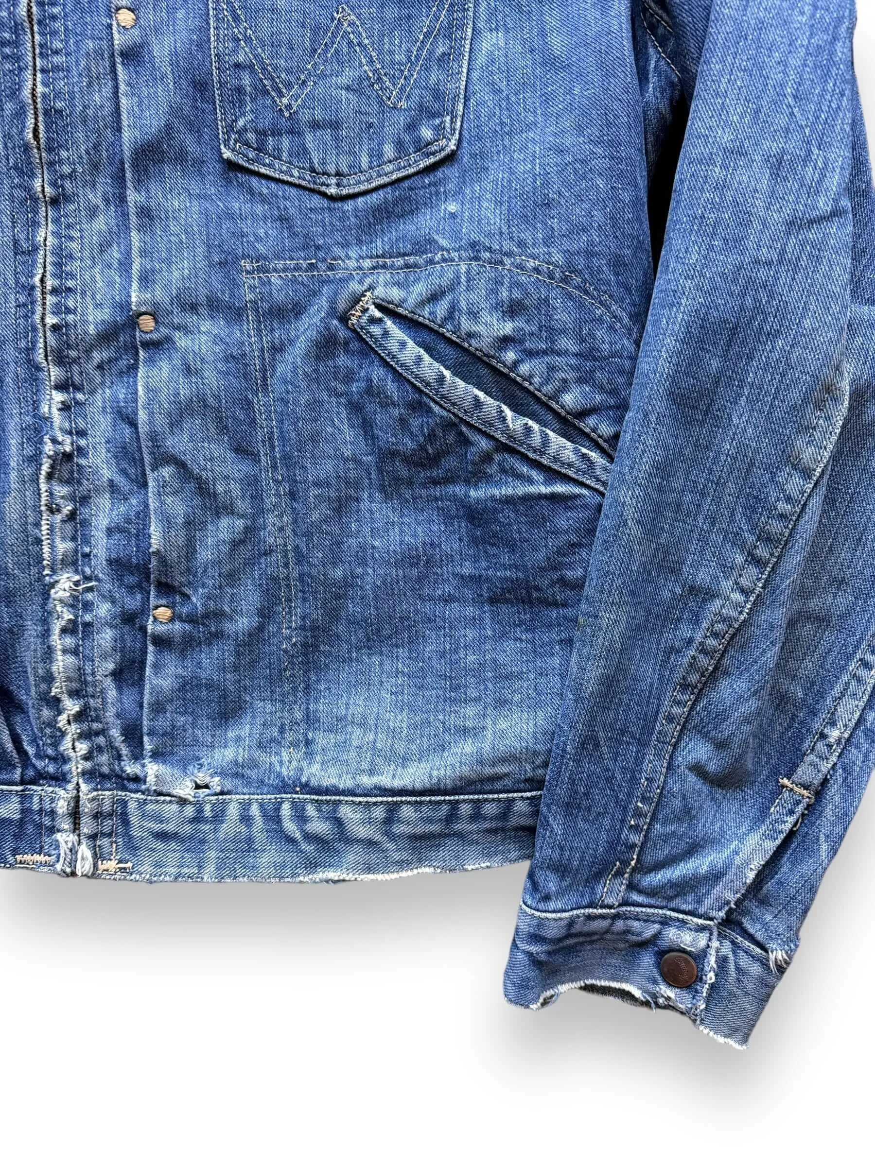 Vintage Wrangler Blue Bell MJZ Denim Jacket SZ 46