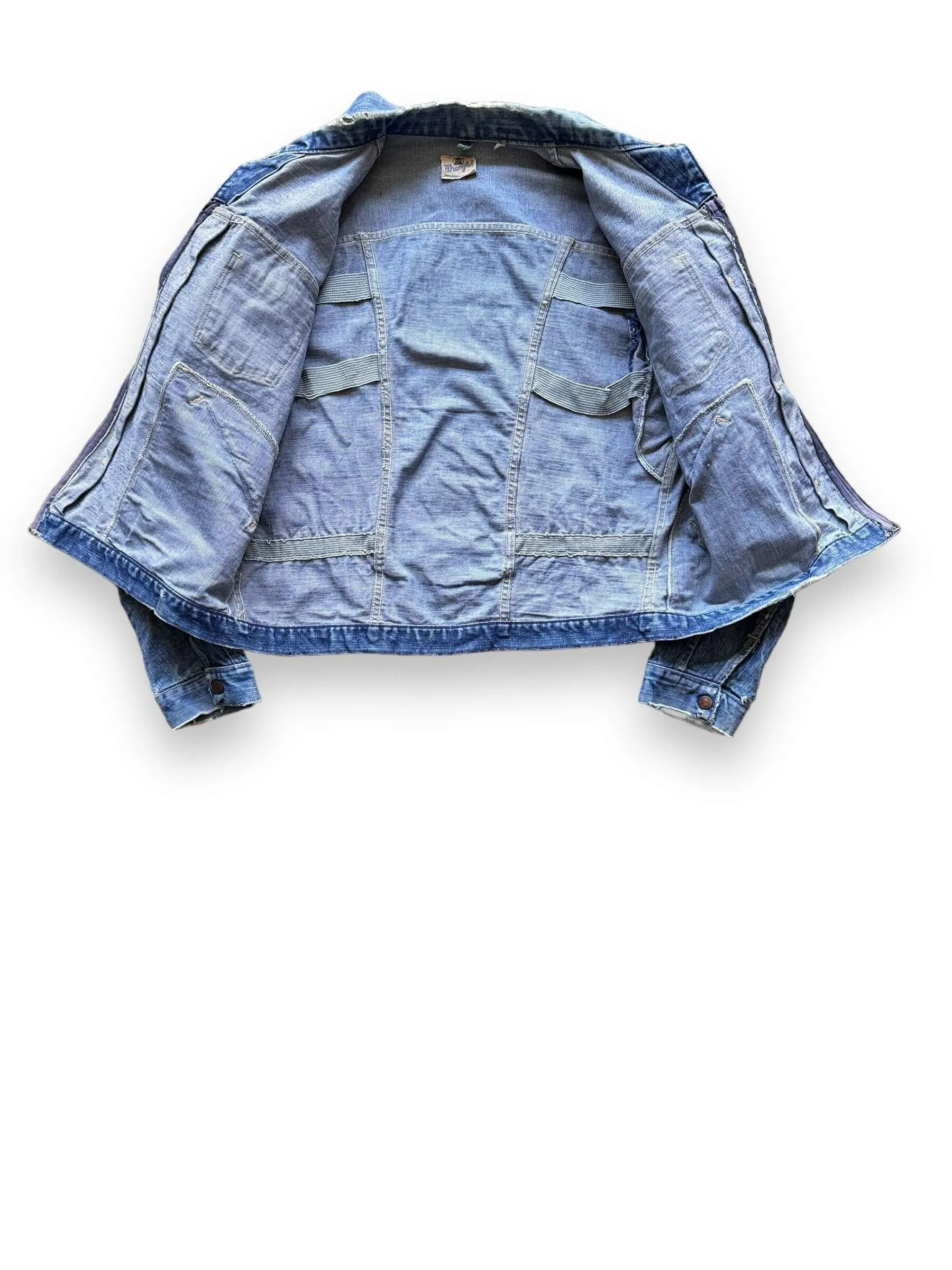 Vintage Wrangler Blue Bell MJZ Denim Jacket SZ 46