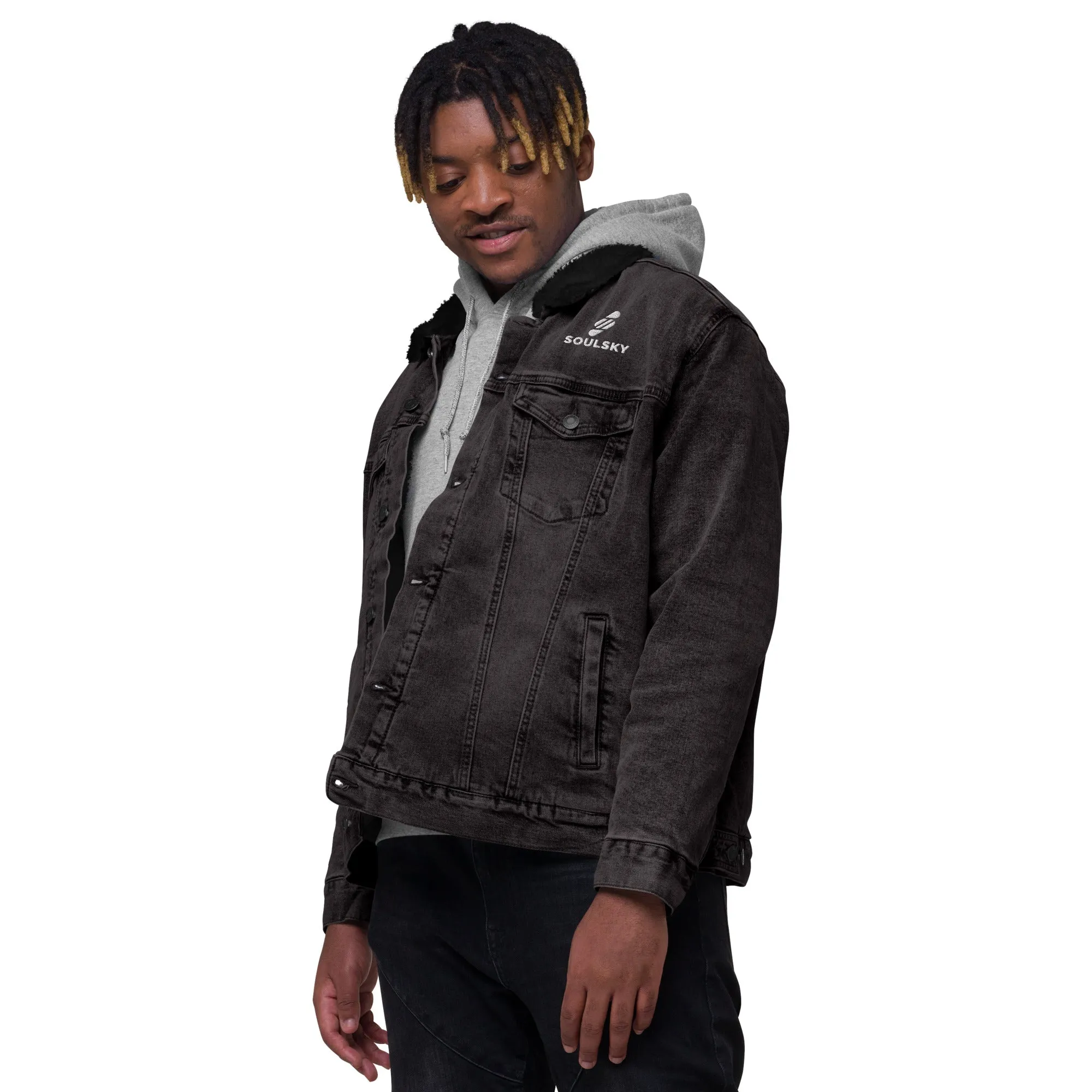 VISIONARY Unisex Denim Sherpa Jacket