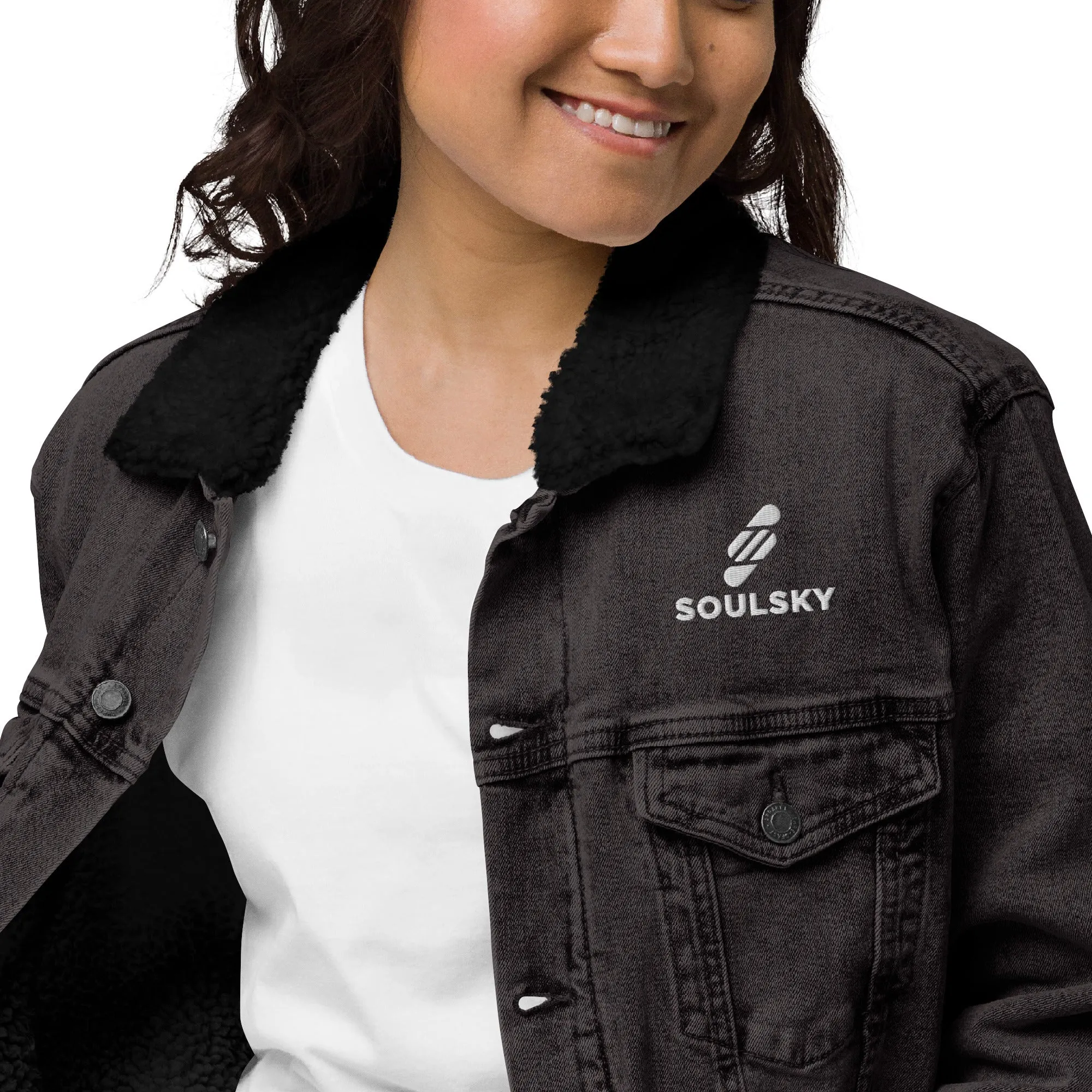 VISIONARY Unisex Denim Sherpa Jacket