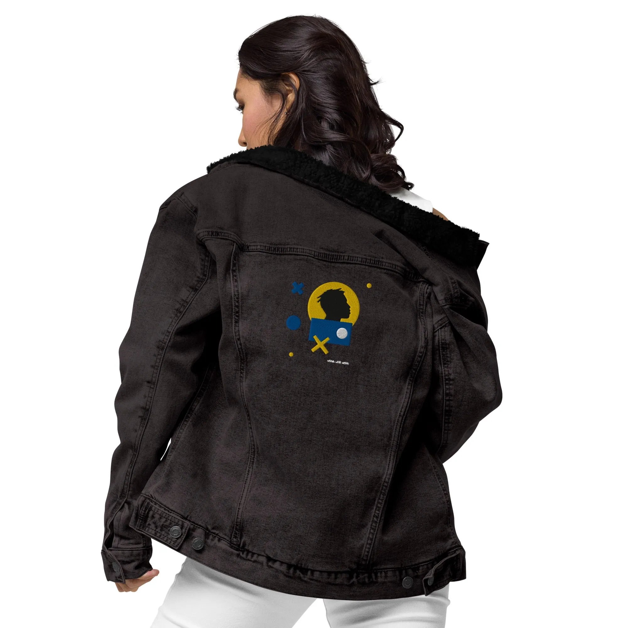 VISIONARY Unisex Denim Sherpa Jacket