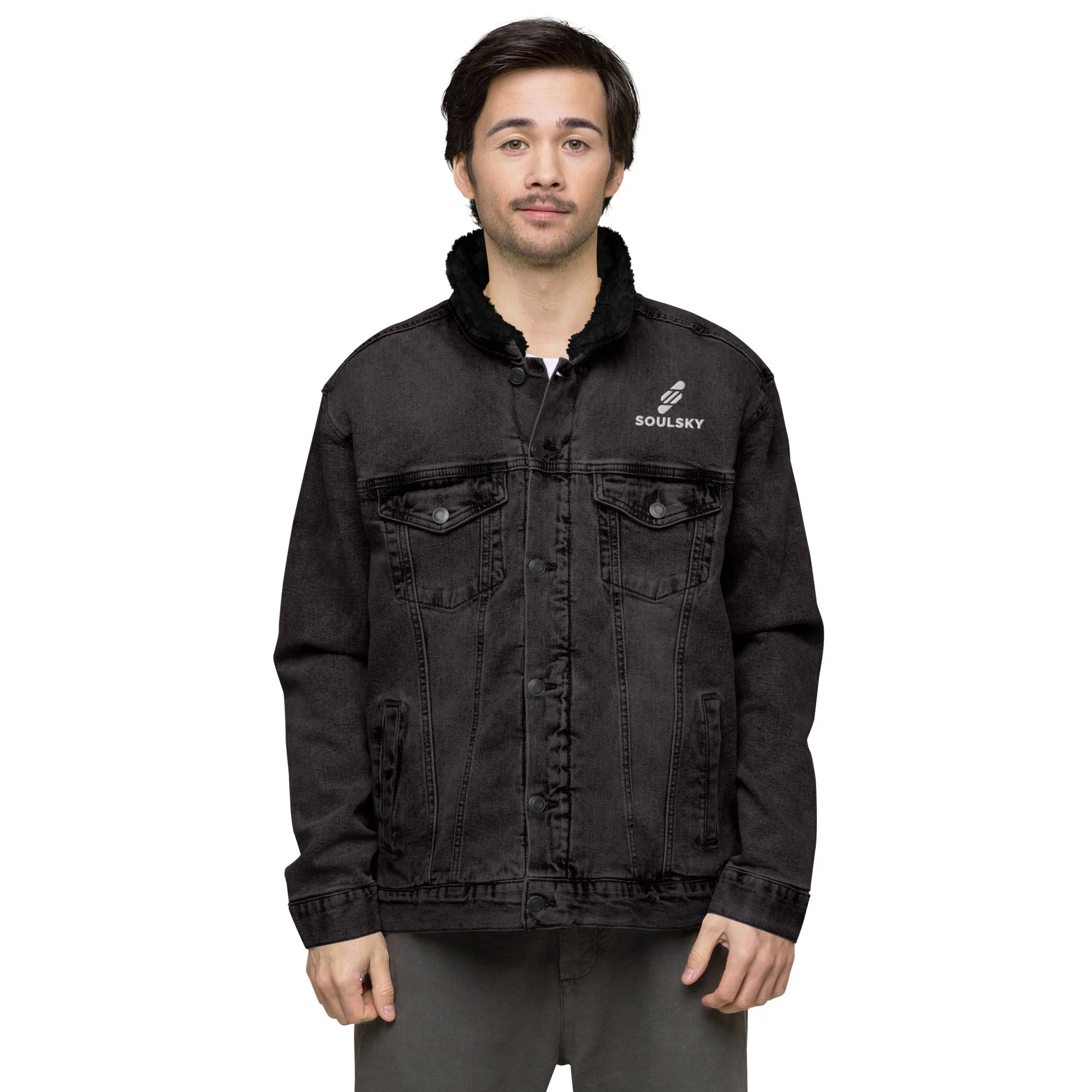 VISIONARY Unisex Denim Sherpa Jacket